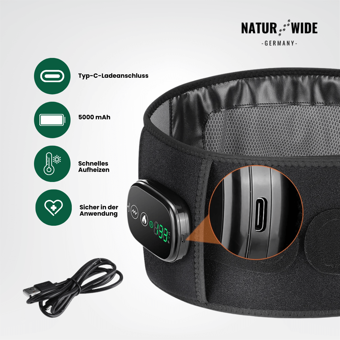 Rücken-Massagegürtel – Wärme, Vibration & Rotlichttherapie