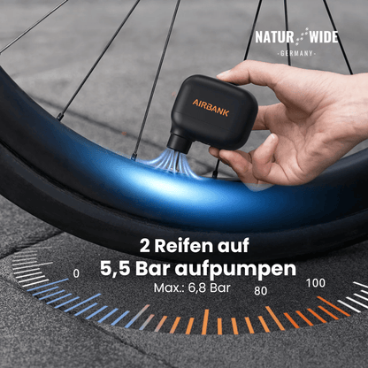 Mini Tragbare Wiederaufladbare Fahrradpumpe – 6,9 bar