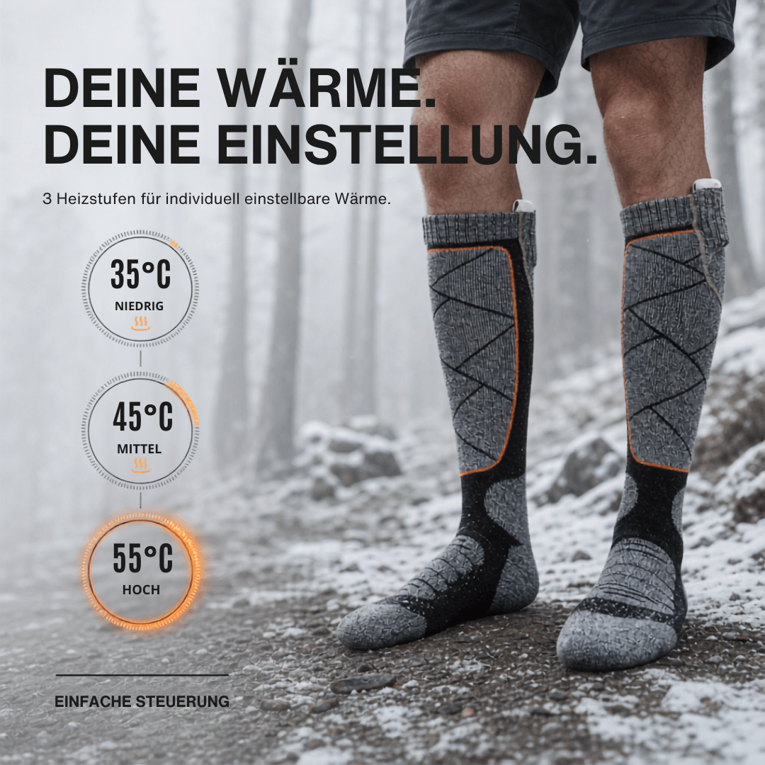 Beheizte Socken – Perfekt für Ski, Outdoor & Winter