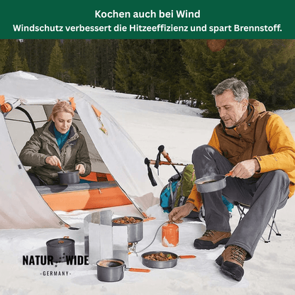 Ultraleichter 9-Platten Faltbarer Campingkocher-Windschutz