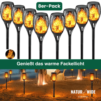 LED Solar Gartenfackel – wasserdicht & dekorativ