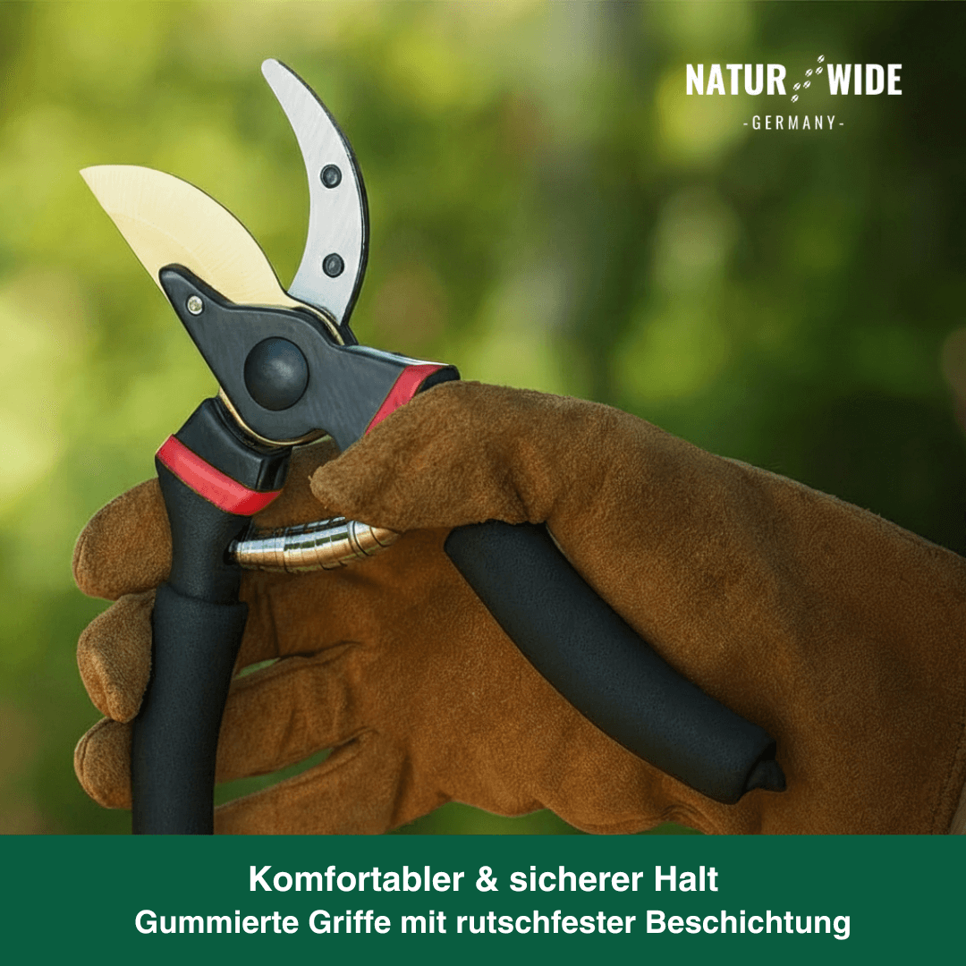 Profi Bypass-Gartenschere 21,5 cm – Scharfe Klinge & Ergonomisch