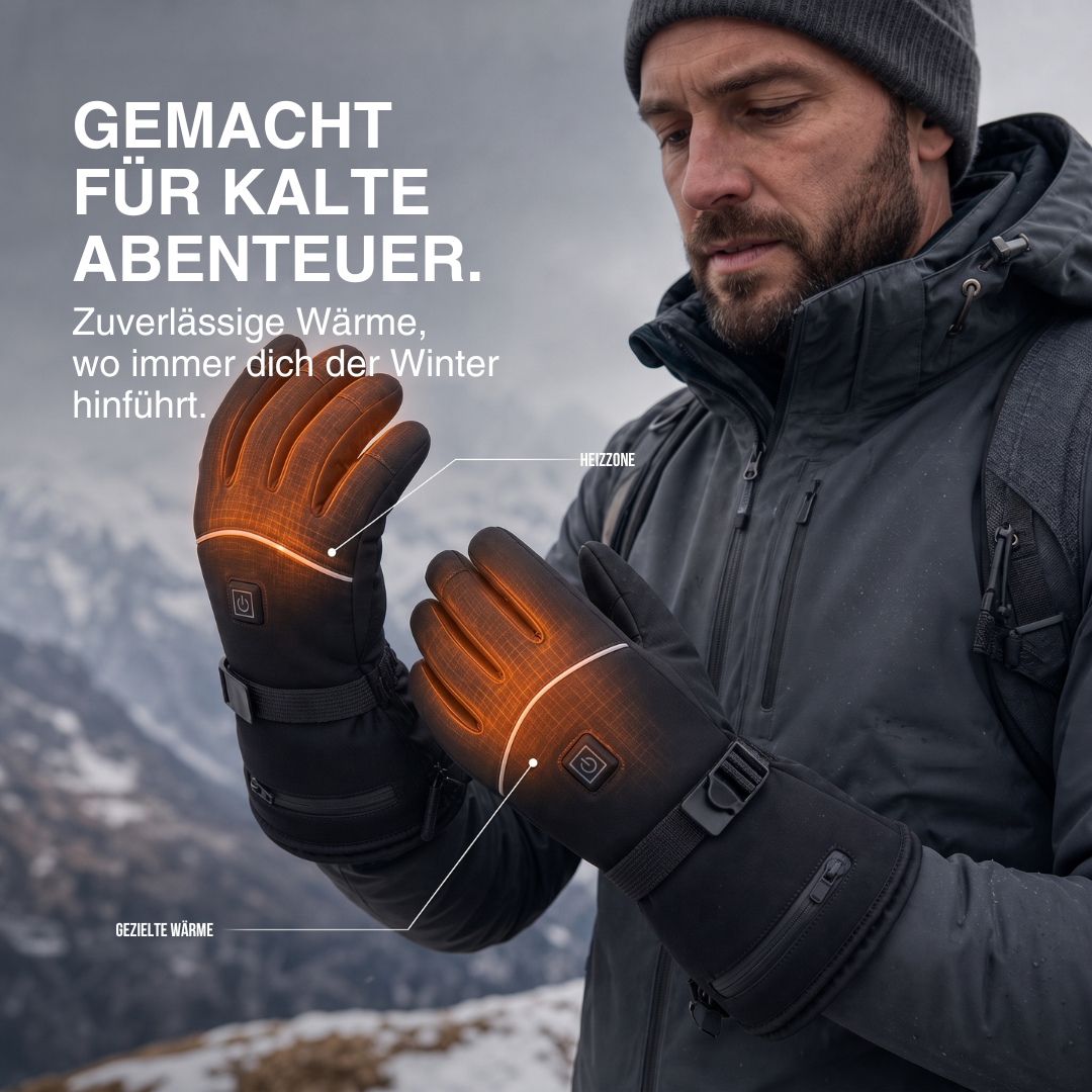 Beheizte Handschuhe – 3 Heizstufen, wasserdicht & winddicht