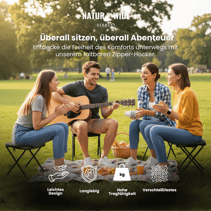 Naturwide Faltbarer Campingstuhl – Ultraleicht, Tragbar & mit Tragetasche