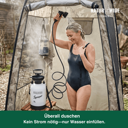 Tragbare Manuelle Campingdusche – 3/5/8L Handpumpe mit 3m Schlauch