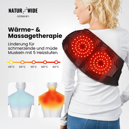 Rücken-Massagegürtel – Wärme, Vibration & Rotlichttherapie