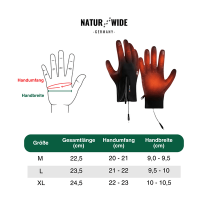 Beheizte Handschuhe (Powerbank-betrieben) –  Wasserdicht & Winddicht