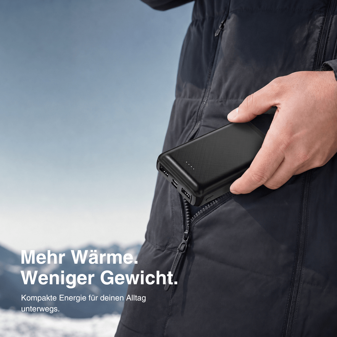 NaturWide Powerbank 5.000 mAh (5 V/2 A) – Für beheizte Kleidung