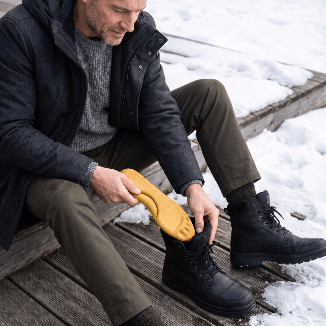 Winter Selbstheizende Thermo-Einlegesohlen – Memory Foam, Fell & extra warm