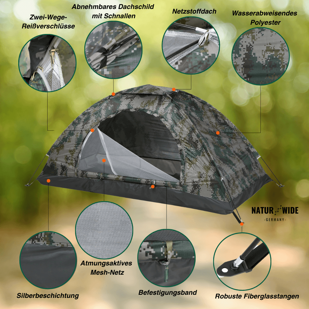 zelt ultraleicht 1 2 personen Naturwide Explorer Zelt – Ultraleicht & kompakt für 1–2 Personen – Lunea