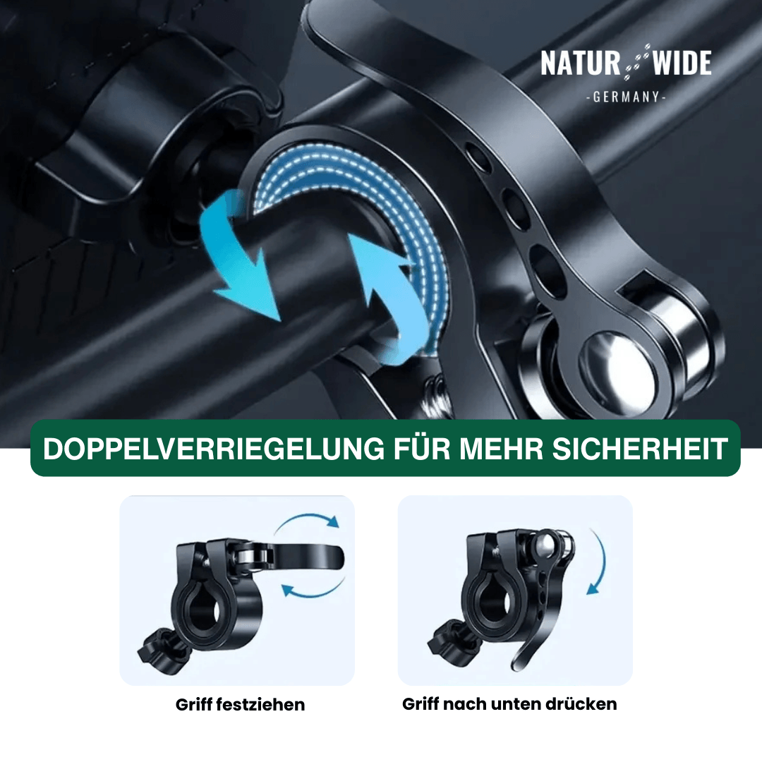 Sicherer Motorrad & Fahrrad-Handyhalter – 1-Sekunden-Schnellverschluss