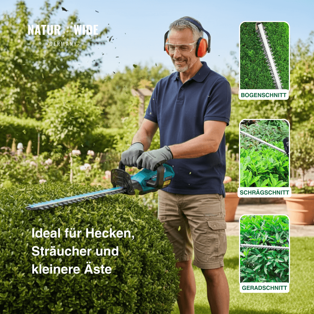 Akku-Heckenschere Bürstenlos – 51 cm Klinge