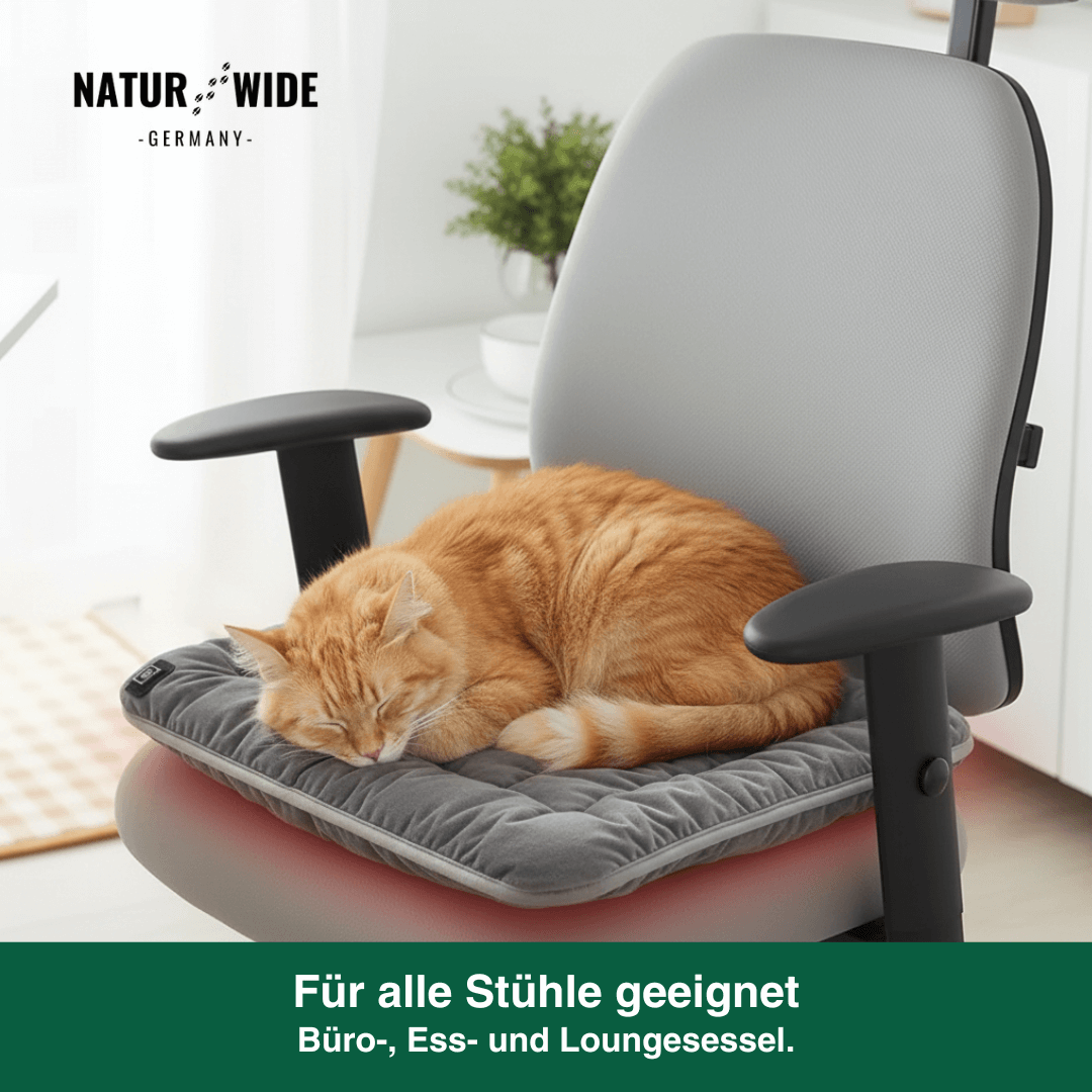 USB Beheiztes Sitzkissen 45cm – Heizmatte für Büro, Auto & Tier