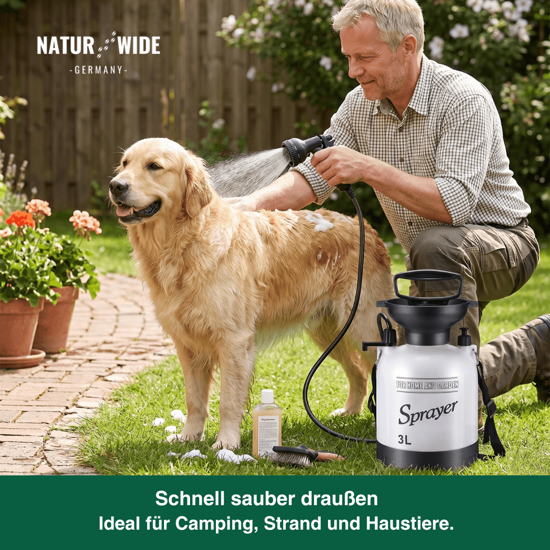 Tragbare Manuelle Campingdusche – 3/5/8L Handpumpe mit 3m Schlauch