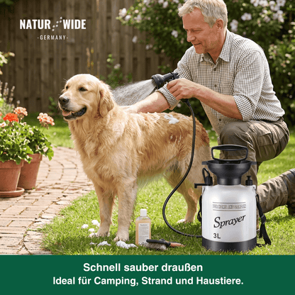 Tragbare Manuelle Campingdusche – 3/5/8L Handpumpe mit 3m Schlauch