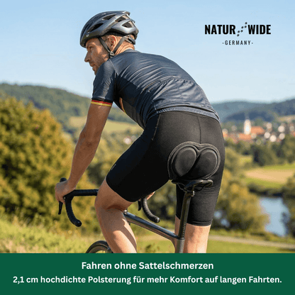 Herren 4D Gepolsterte Fahrrad-Unterhose