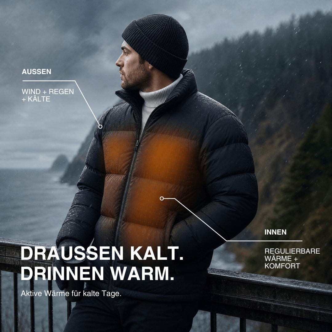 Beheizte Winterjacke – 6 Heiz-Zonen, wasserdicht & extra warm für Damen & Herren
