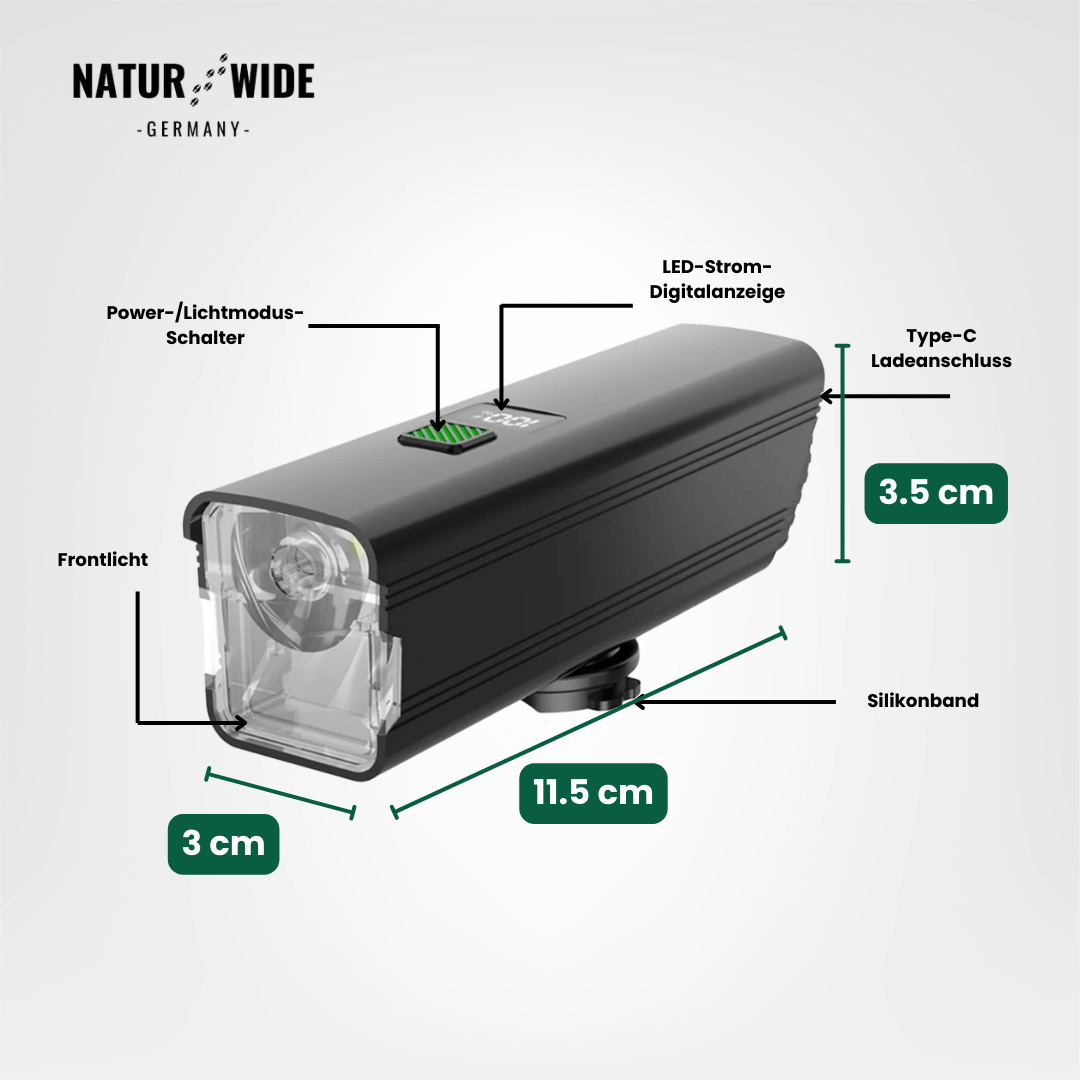 Fahrradlicht Set Front + Rücklicht