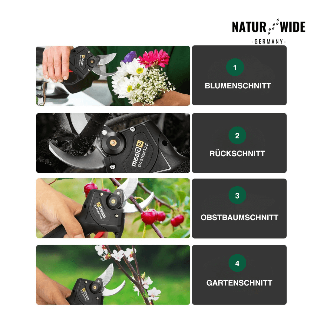 Elektrische Akku-Astschere – 30mm Schnittstärke (2 Akkus)