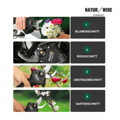 Elektrische Akku-Astschere – 30mm Schnittstärke (2 Akkus)