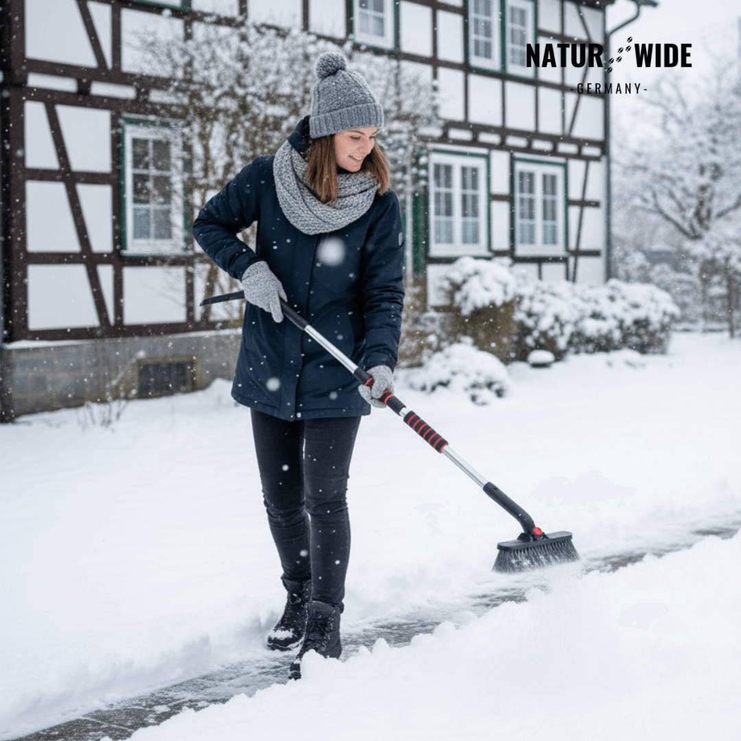Teleskop Schneeschaufel & Eiskratzer – 2-in-1 Schneebürste
