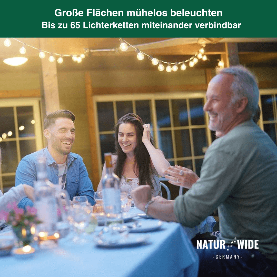G40 LED Lichterkette Außen – Wetterfest & Bruchfest (Strom)