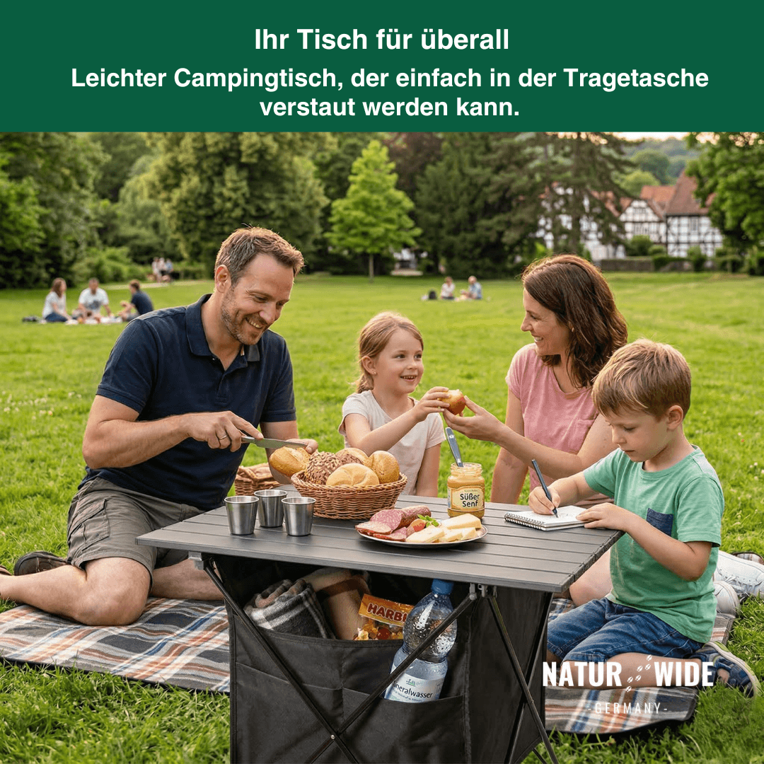 Ultraleichter Aluminium-Klapptisch für Camping