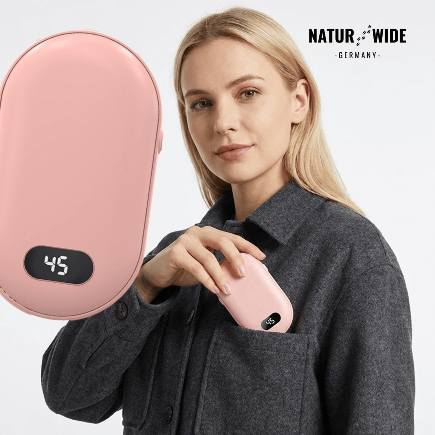 Doppel Heiz Handwärmer – wiederaufladbarer Taschenwärmer