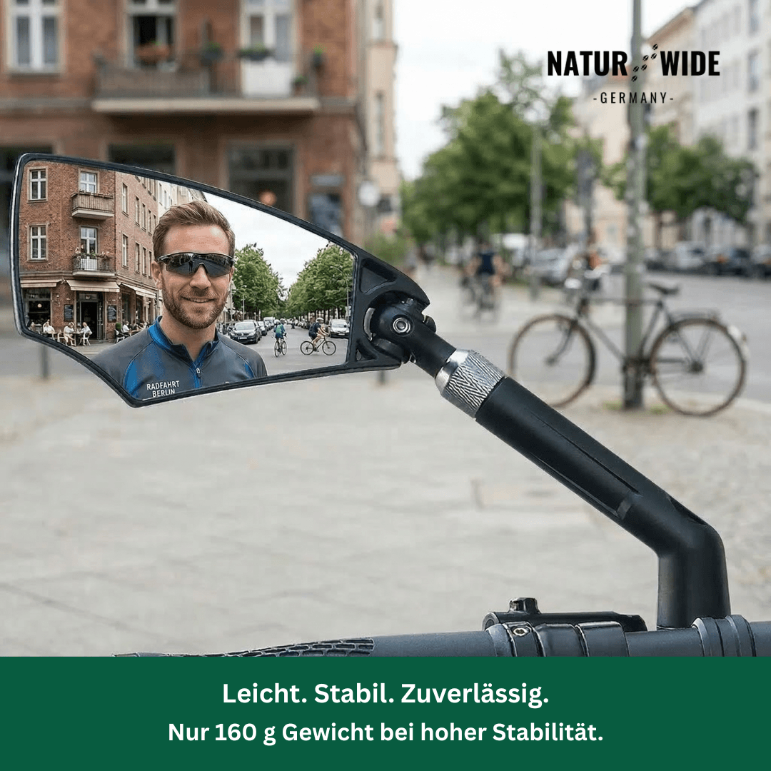 Blendfreier, um 360° verstellbarer Fahrrad-Rückspiegel