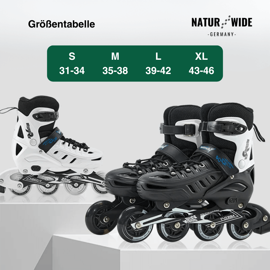 Verstellbare Inline Skates – Leuchtrollen (Kinder & Erwachsene)