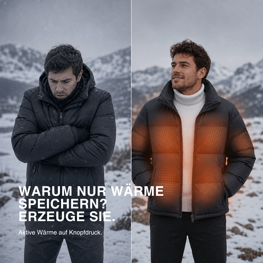 Beheizte Winterjacke – 6 Heiz-Zonen, wasserdicht & extra warm für Damen & Herren