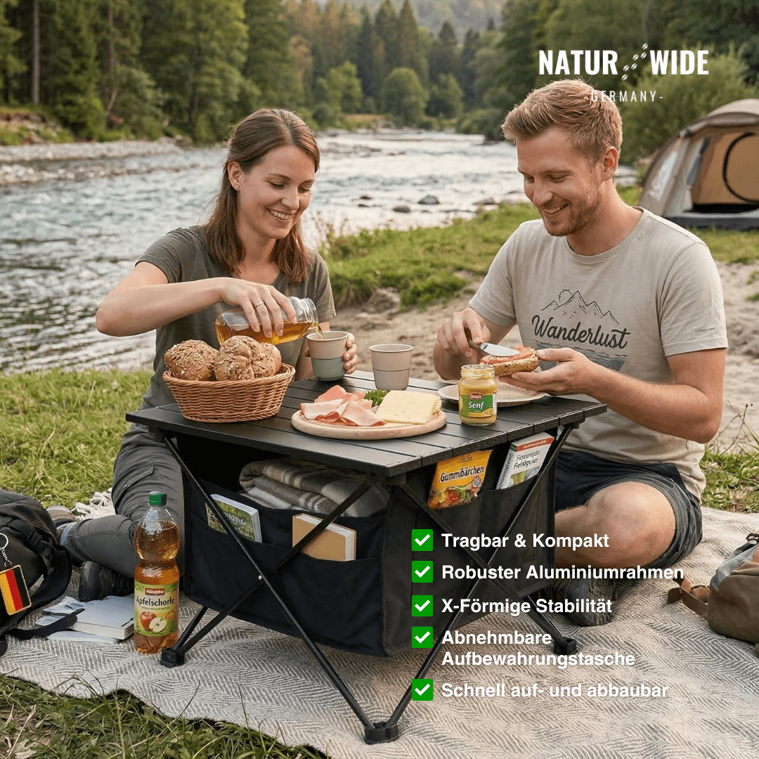 Ultraleichter Aluminium-Klapptisch für Camping