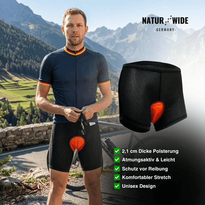 Herren 4D Gepolsterte Fahrrad-Unterhose