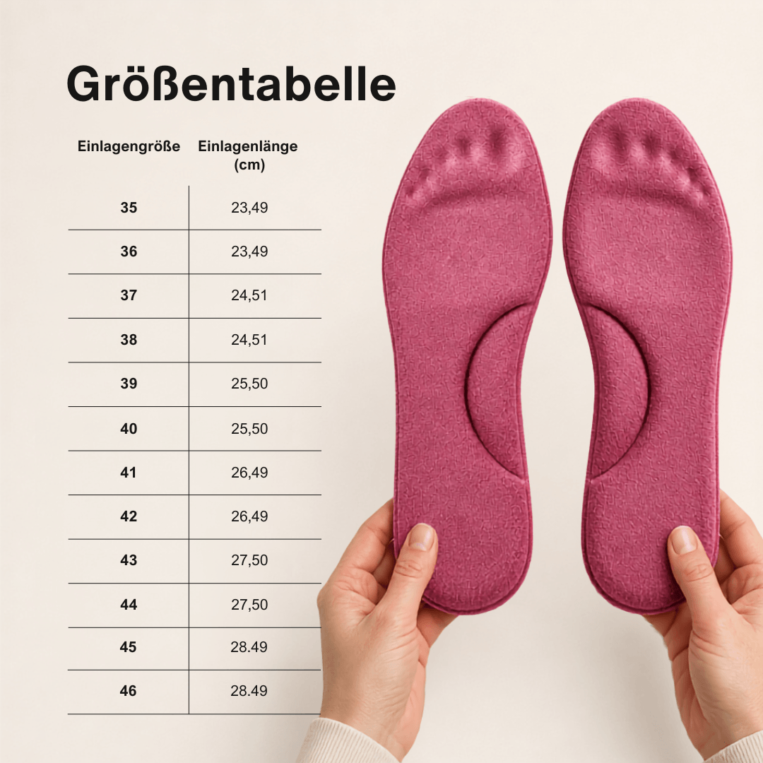 Winter Selbstheizende Thermo-Einlegesohlen – Memory Foam, Fell & extra warm