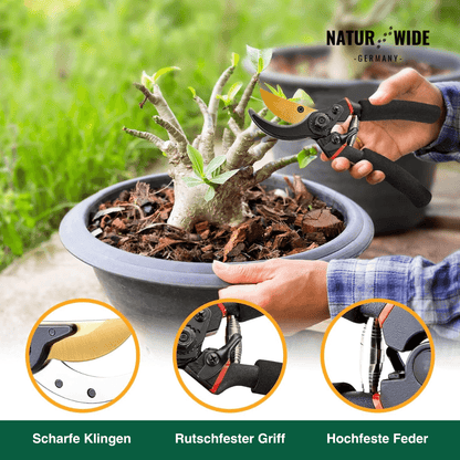 Profi Bypass-Gartenschere 21,5 cm – Scharfe Klinge & Ergonomisch