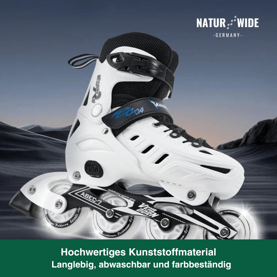 Verstellbare Inline Skates – Leuchtrollen (Kinder & Erwachsene)