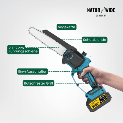 4-in-1 Akku-Teleskopsäge & Astschere – Bürstenlos (18V Kompatibel)