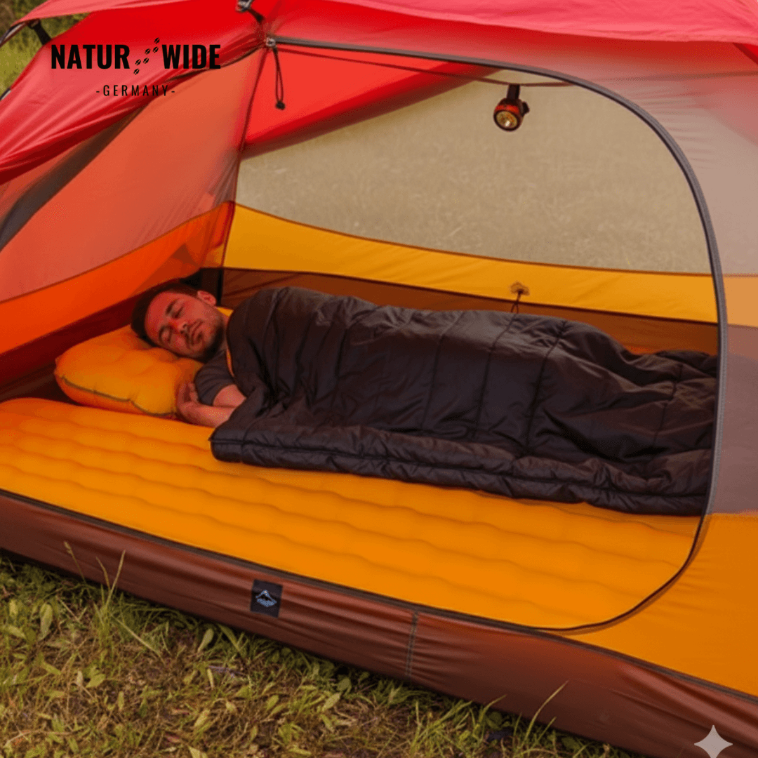 zelt isomatte NaturWide Campingmatte 7.6R – Ultraleichte, selbstaufblasende Isomatte – Lunea