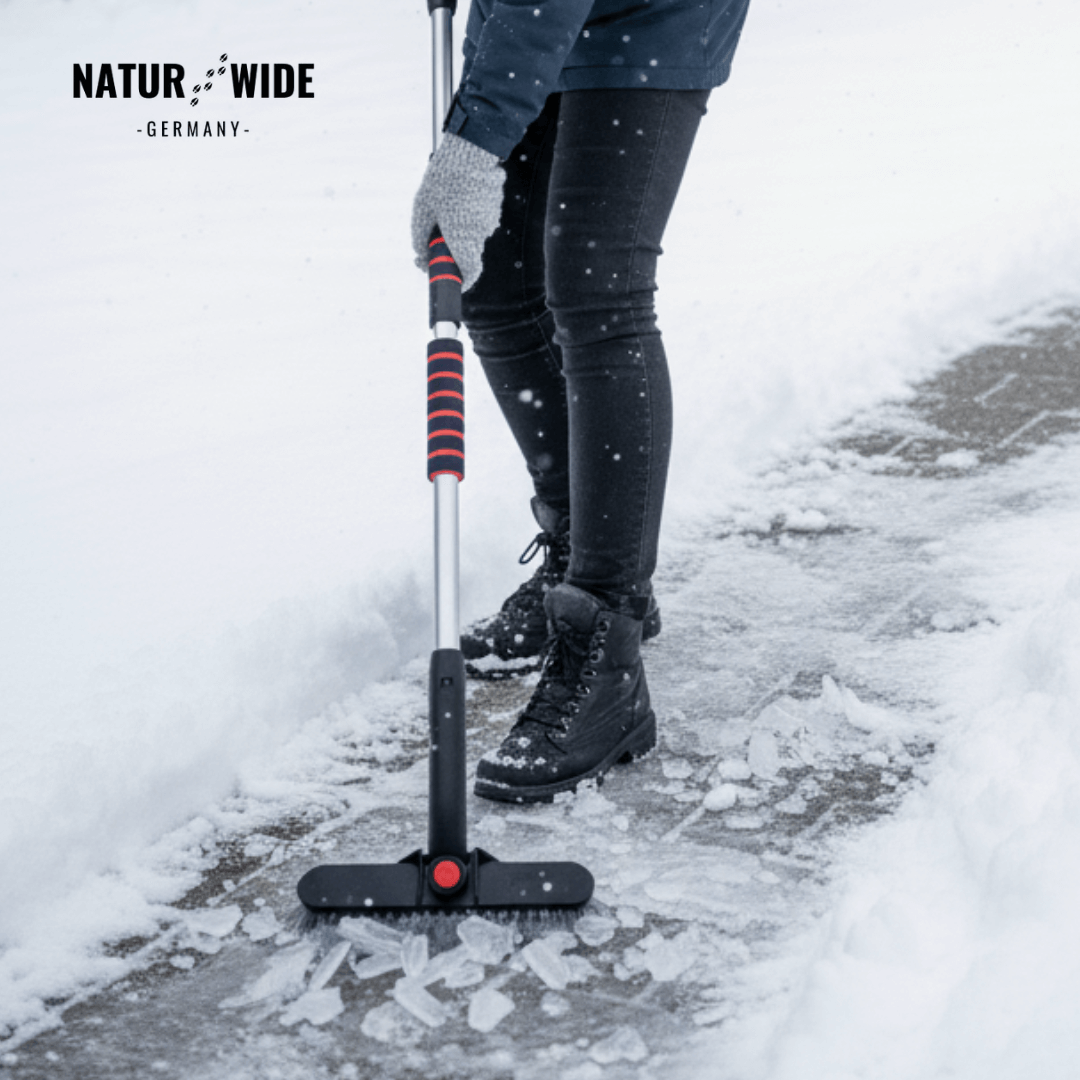 Teleskop Schneeschaufel & Eiskratzer – 2-in-1 Schneebürste