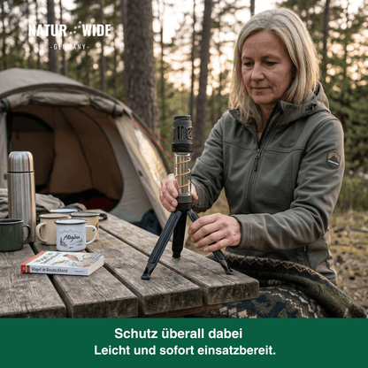 5-in-1 Campinglampe – LED-Taschenlampe & Mückenschutzlicht