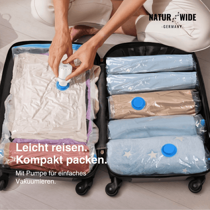 Vakuumbeutel für Kleidung & Bettwäsche – Platzspar-Set 3 Stück