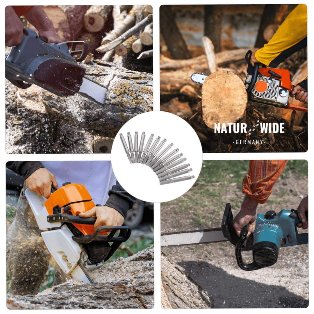 12er Set Ersatz-Schleifkopf für Manuelles Kettensägen-Schärfgerät
