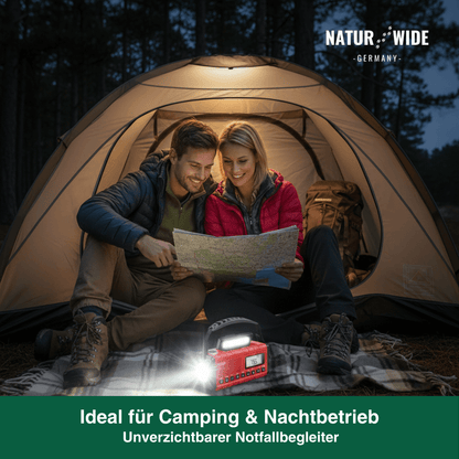 Notfall Kurbelradio 10000mAh 2.0 – Solar, LED-Licht & SOS-Alarm