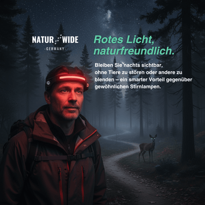 Naturwide Stirnlampe - Das Original 2.0 mit doppel Fernlicht