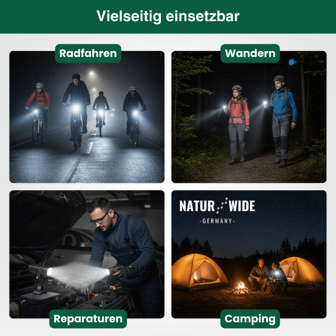 Fahrradlicht Set Front + Rücklicht