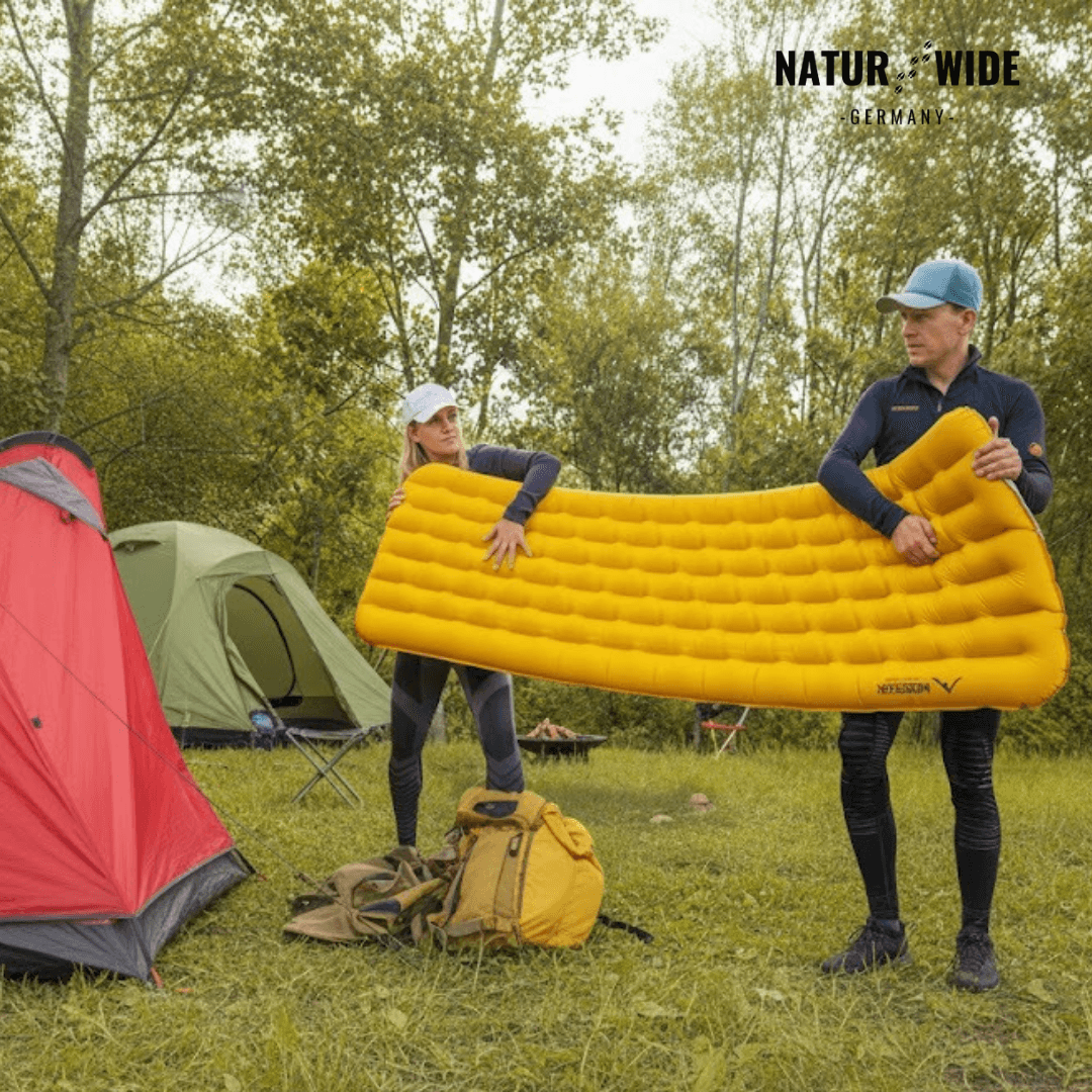 zelt matte selbstaufblasend NaturWide Campingmatte 7.6R – Ultraleichte, selbstaufblasende Isomatte – Lunea