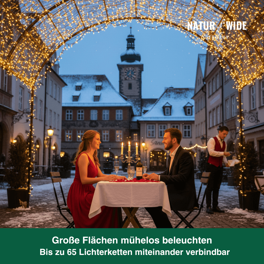 G40 LED Lichterkette Außen – Wetterfest & Bruchfest (Strom)