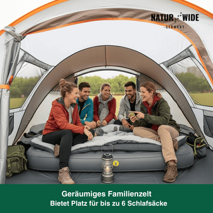 Pop-Up Wurfzelt 5-8 Personen – Automatisches Campingzelt Wasserdicht