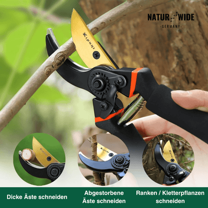 Profi Bypass-Gartenschere 21,5 cm – Scharfe Klinge & Ergonomisch