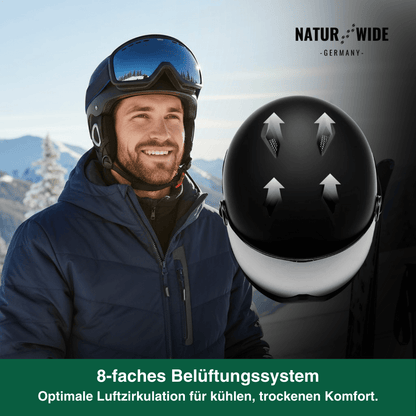 Premium Skihelm mit integriertem Visier – Warm & Stoßfest